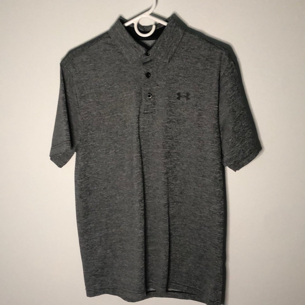 EUC Under Armour Men’s gray polo shirt size small